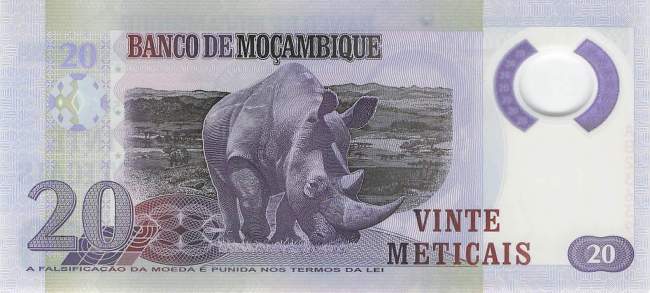 Mosambik p149a 20 Meticais 2011